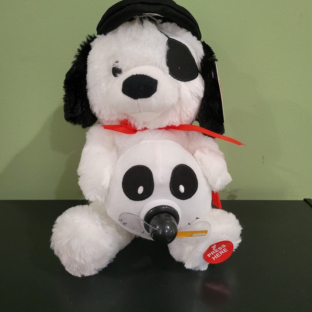 Spooky Halloween dog with led message fan battery operated
